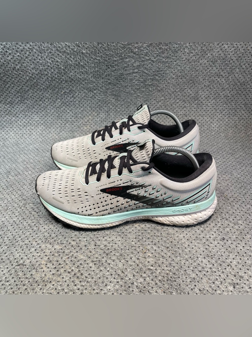 Brooks Ghost 13 Grey Teal Running Shoes Size 10.5 Women’s